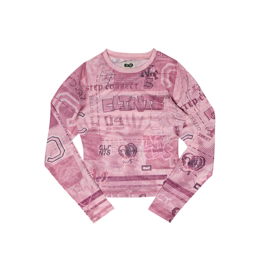 Tattoo Mesh LS - Pink