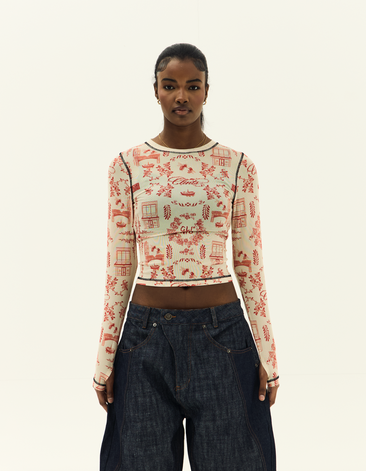 Tattoo Fine China Top - Red