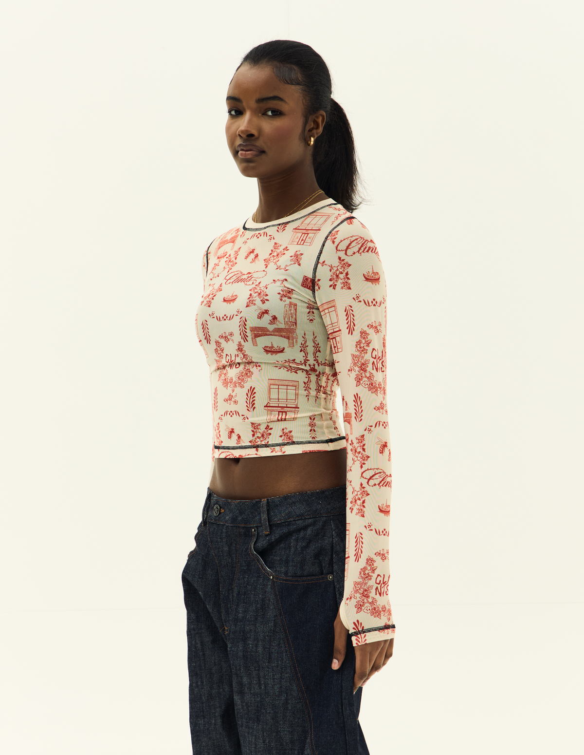 Tattoo Fine China Top - Red