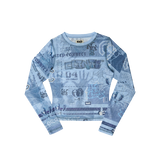 Tattoo Mesh LS - Blue