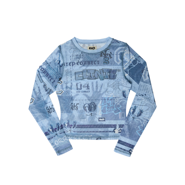 Tattoo Mesh LS - Blue