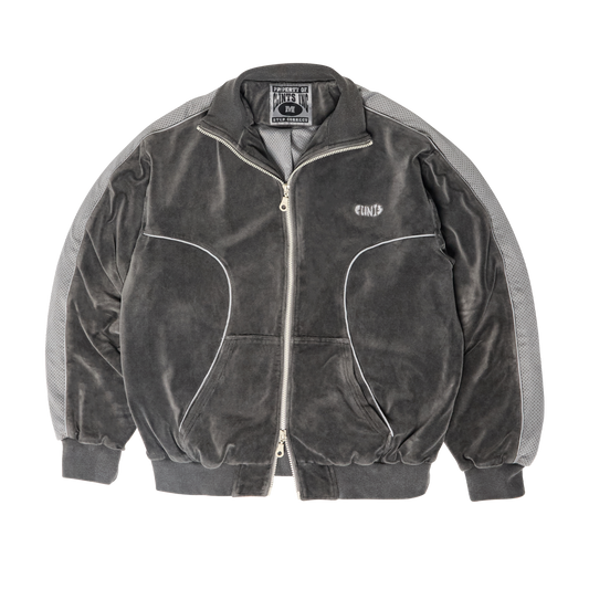 Velour Track Top - Grey