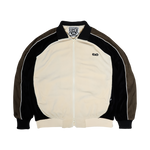 Velour Track Top - Beige/Black