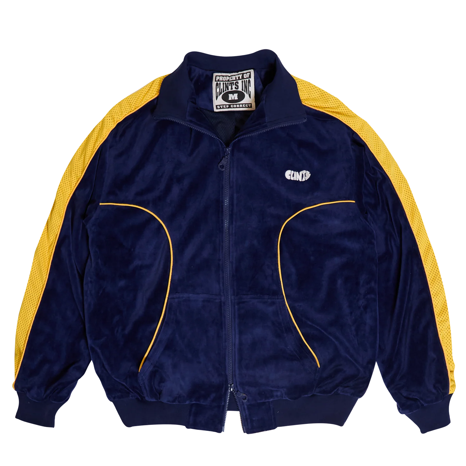 Velour track top - Blue/yellow