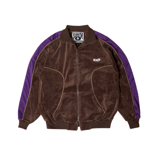 Velour track top - Brown/Purple