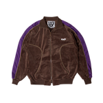 Velour track top - Brown/Purple