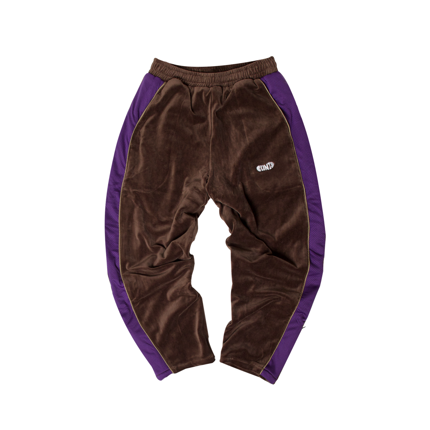 Velour track pant - Brown/Purple