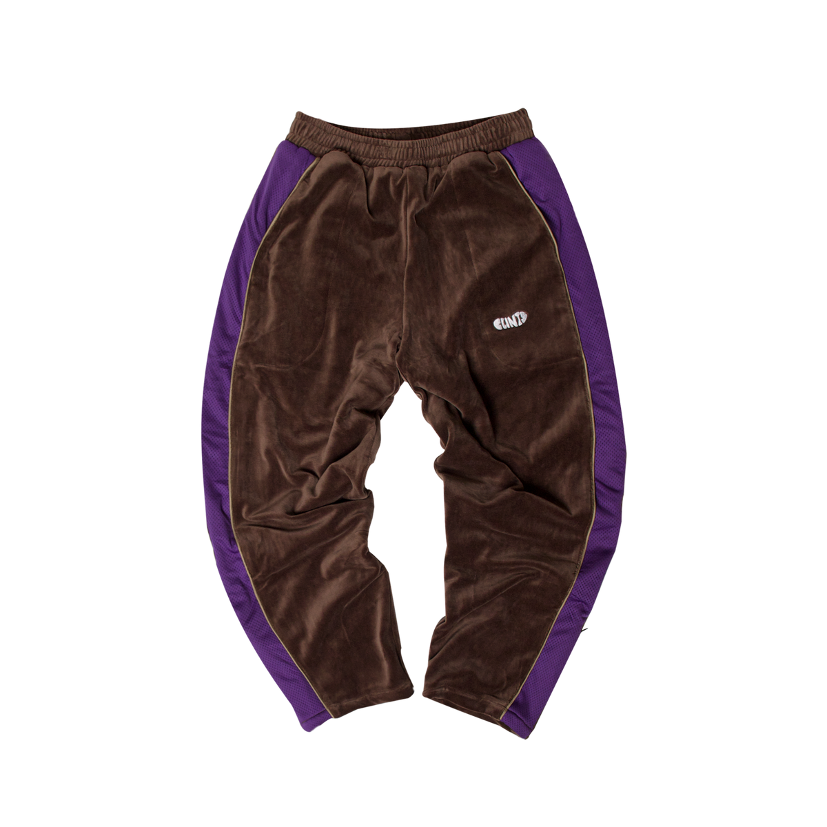 Velour track pant - Brown/Purple