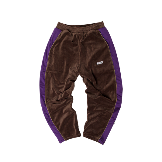 Velour track pant - Brown/Purple