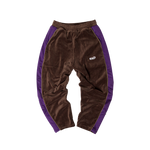Velour track pant - Brown/Purple