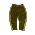 Velour track pant - Olive Green
