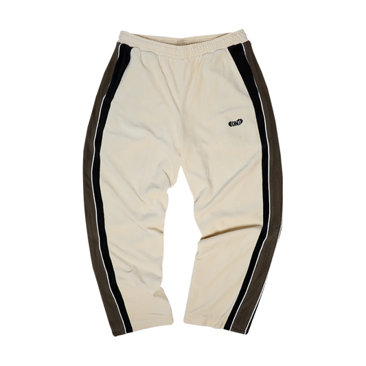 Velour Trackpant - Beige/Black