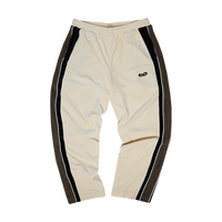 Velour Trackpant - Beige/Black