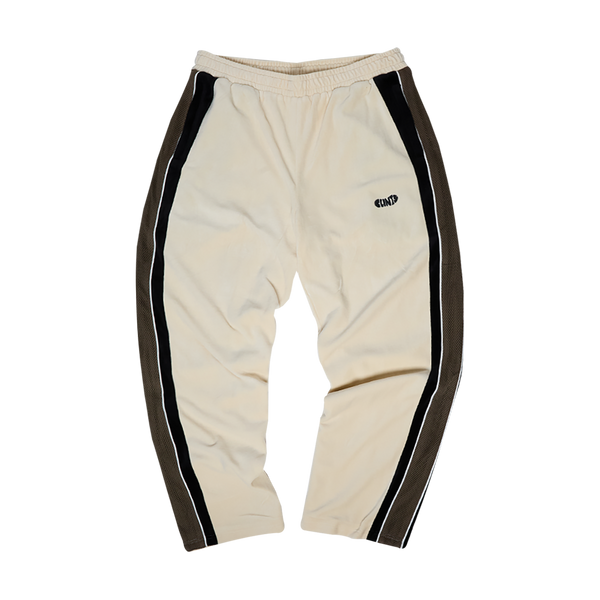 Velour Trackpant - Beige/Black