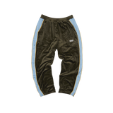 Velour track pant - Green/Blue