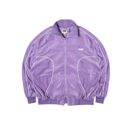 Velour Track Top - Purple