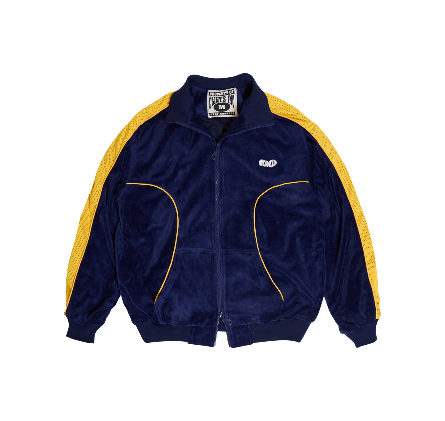 Velour track top - Blue/yellow