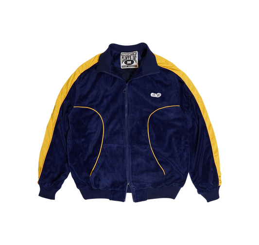 Velour track top - Blue/yellow