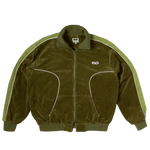 Velour track top - Olive Green