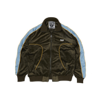 Velour Track Top - Green/Blue