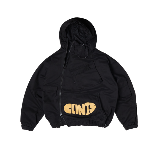 Hooded Tech Jacket - Black